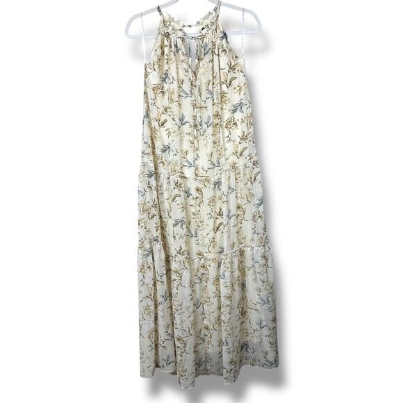 Anthropologie Dresses & Skirts - NEW Drew Anthropologie Naomi Cottage Cream Vintage Floral Halter Maxi Dress XS